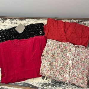 Anthropologie Spring Shirt Lot sizes 10, 12, 14
